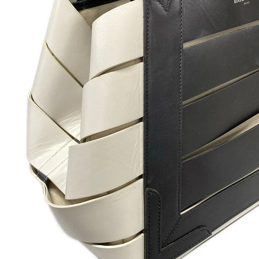 Balenciaga Marine Tote Bag Tote Bag 380690 Black White